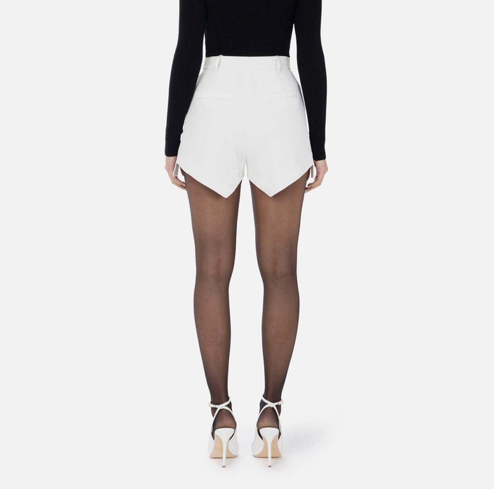 Shorts con bande in raso - Elisabetta Franchi SH00451E2 360 ELISABETTA FRANCHI 