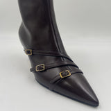 Stivaletto nero con cinturini 9559 NERO SPAZIO MODA 