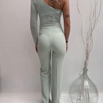 Pantalone con placca oro logata - Elisabetta Franchi PAT1541E2 BV9 ELISABETTA FRANCHI 