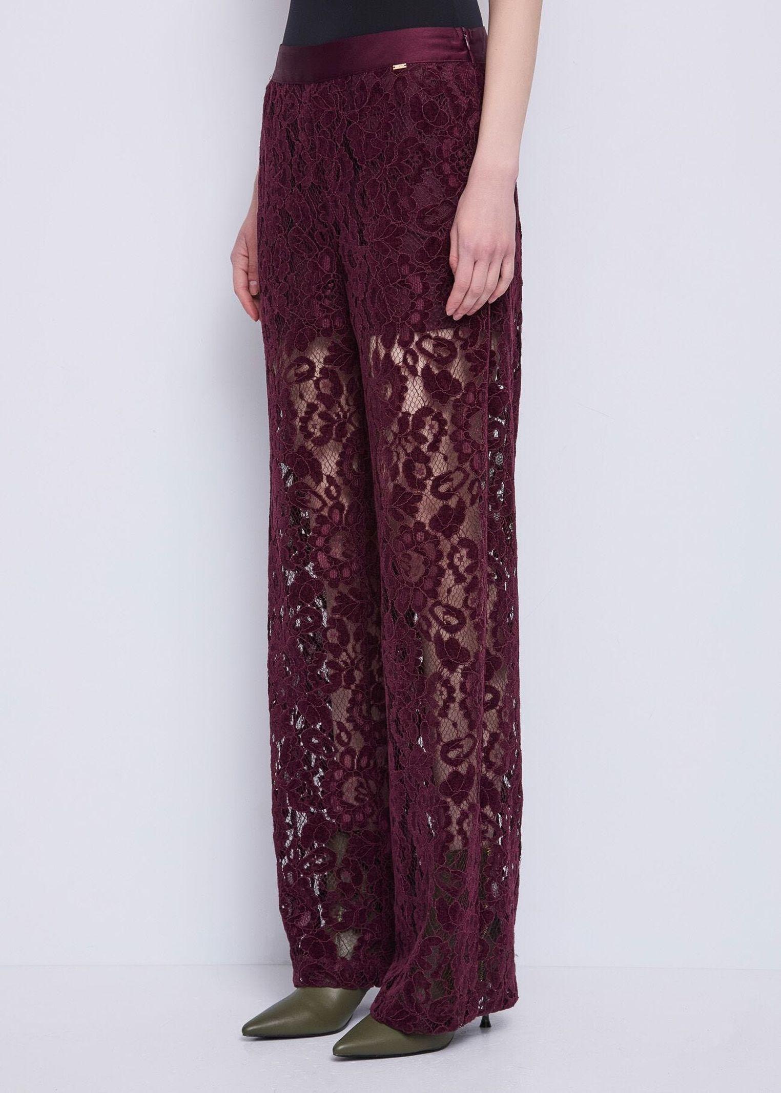 Pantaloni in pizzo floreale 521FD25004 2434 GAUDI' 