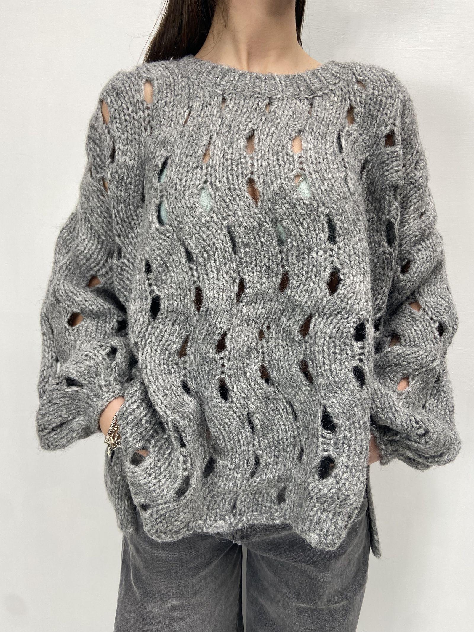 Maglia intrecciata JS376 GRIGIO OFELIA 