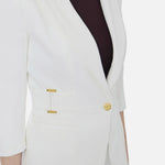 Giacca in misto lino - Elisabetta Franchi GI23662E2 360 ELISABETTA FRANCHI 