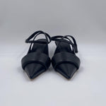 Sandalo slingback in pelle 1C6500D NERO VIC MATIE' 