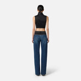 Camicia cropped con papillon CA10556E2 110 ELISABETTA FRANCHI 