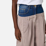 Pantalone cargo in cotone con baschina - Elisabetta Franchi PJ92D51E2 DL8 ELISABETTA FRANCHI 
