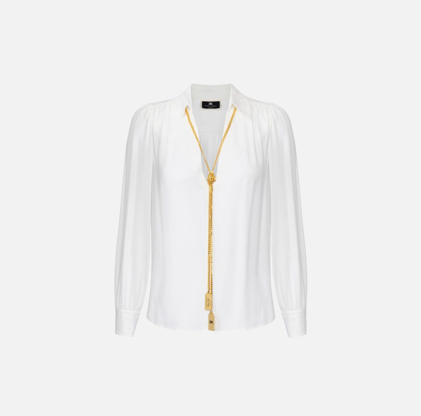 Camicia con charms collana - Elisabetta Franchi CA09346E2 360 ELISABETTA FRANCHI 