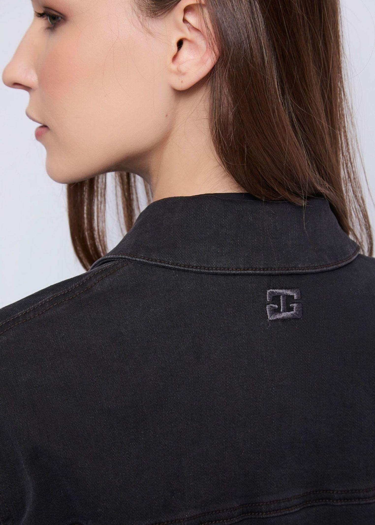 Giubbotto in denim con piume 521FD36001 00 GAUDI' 