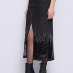 Gonna lunga denim con strass 521FD76001 00 GAUDI' 