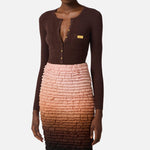 Cardigan con micro trecce - Elisabetta Franchi MK88B61E2 644 ELISABETTA FRANCHI 