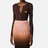 Cardigan con micro trecce - Elisabetta Franchi MK88B61E2 644 ELISABETTA FRANCHI 