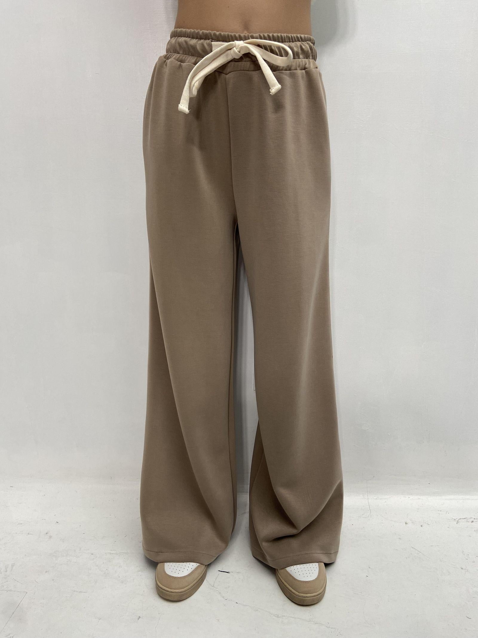 Pantalone gamba ampia Z6034 BEIGE OFELIA 