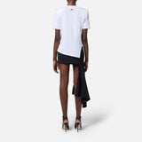 T-shirt in jersey asimmetrica con lettering MA03451E2 270 ELISABETTA FRANCHI 