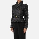 Piumino corto con baschina PI89Z56E2 110 ELISABETTA FRANCHI 