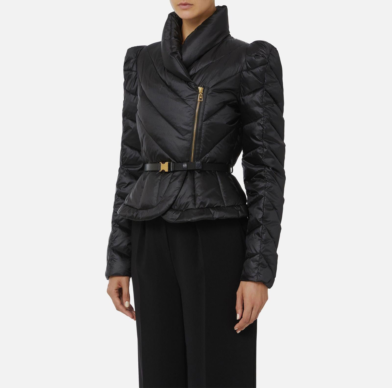 Piumino corto con baschina PI89Z56E2 110 ELISABETTA FRANCHI 