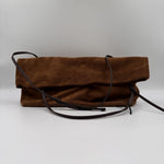 Borsa pieghevole in camoscio - Ofelia AZ208C CASTAGNA OFELIA 