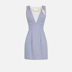 Abito con foulard gioiello - Elisabetta Franchi AB95762E2 019 ELISABETTA FRANCHI 