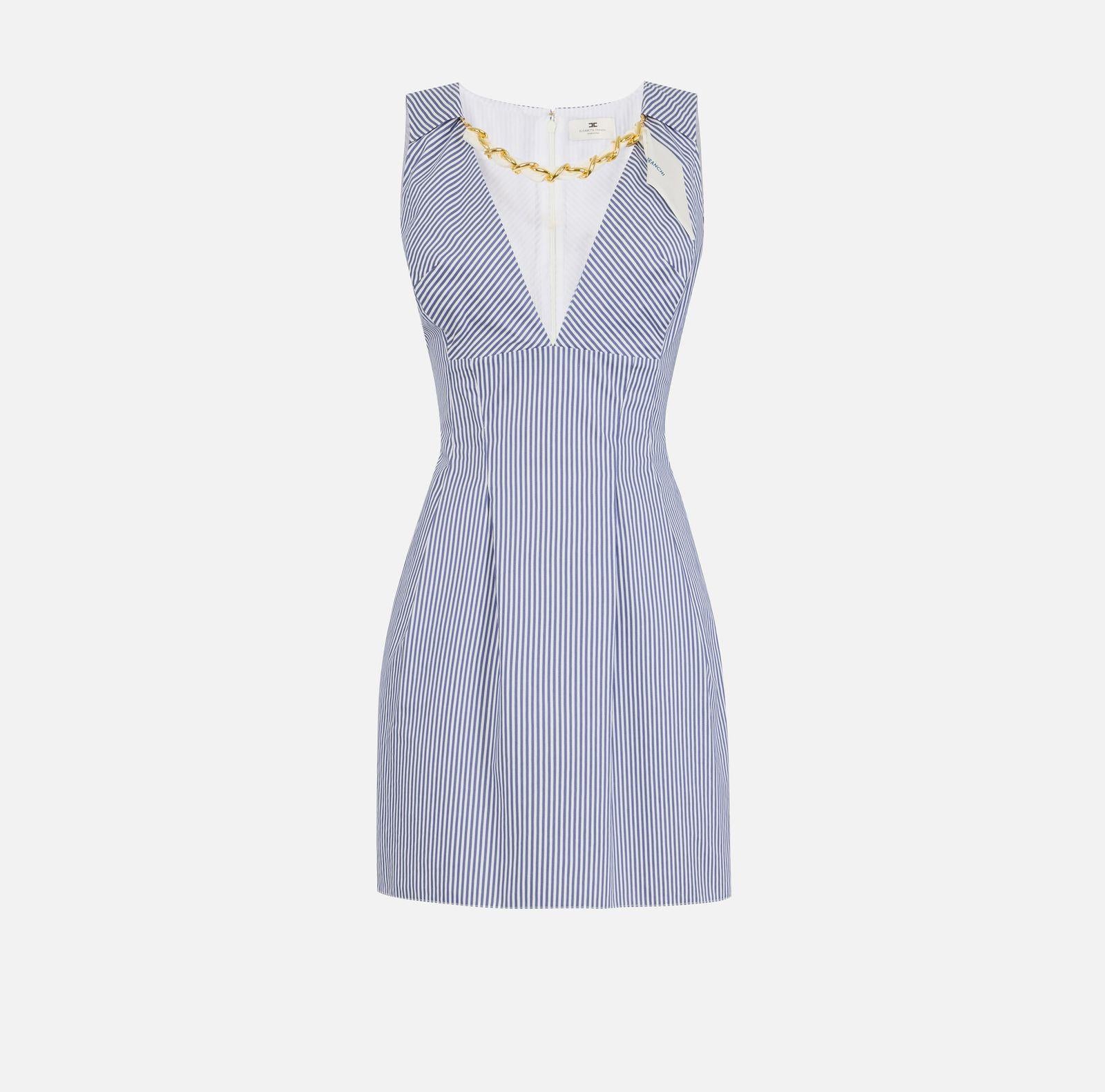 Abito con foulard gioiello - Elisabetta Franchi AB95762E2 019 ELISABETTA FRANCHI 