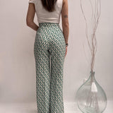Pantalone stampa geometrica logata - Elisabetta Franchi PA00826E2 AT5 ELISABETTA FRANCHI 