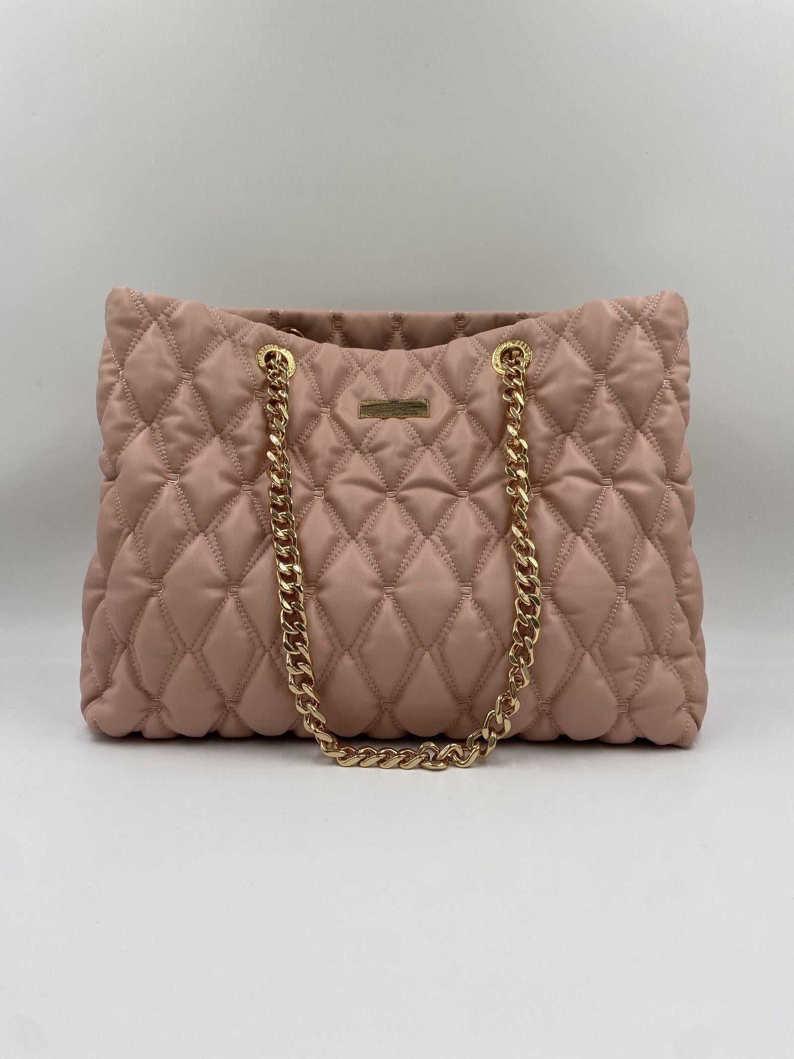 Borsa shopper grande in tessuto embossed - Elisabetta Franchi BS64A47E2 181 ELISABETTA FRANCHI 