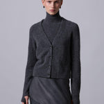 Cardigan boxy in cashmere e seta 253F01010 F0121 ROBERTO COLLINA 