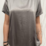 T- shirt girocollo satinata - Ofelia MS2003 GRIGIO OFELIA 