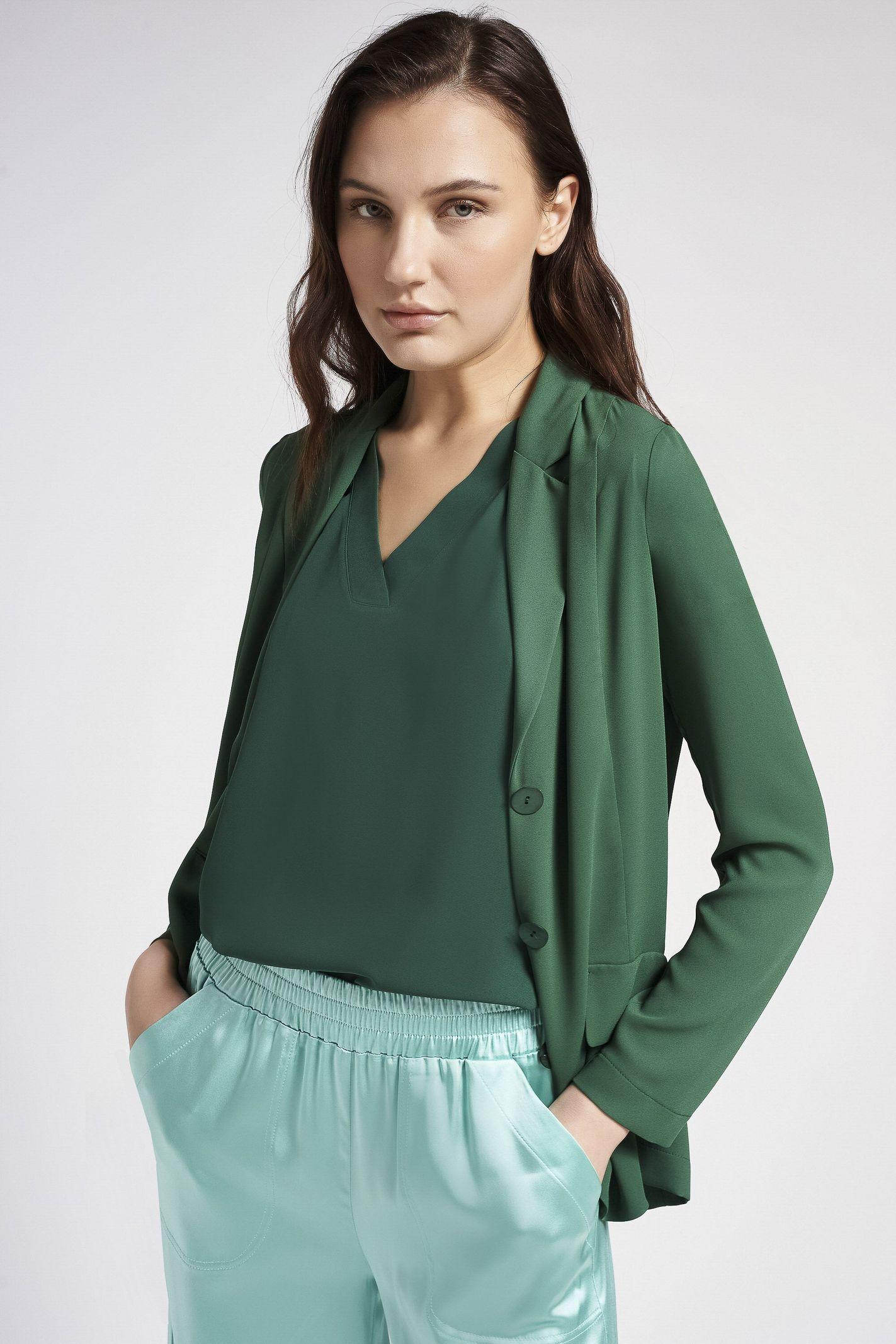 Giacca monopetto in crepe IROM14D8 26 CARLA G. 