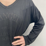 T-shirt stampa Los Angeles 2831LOSANGELES NERO OFELIA 