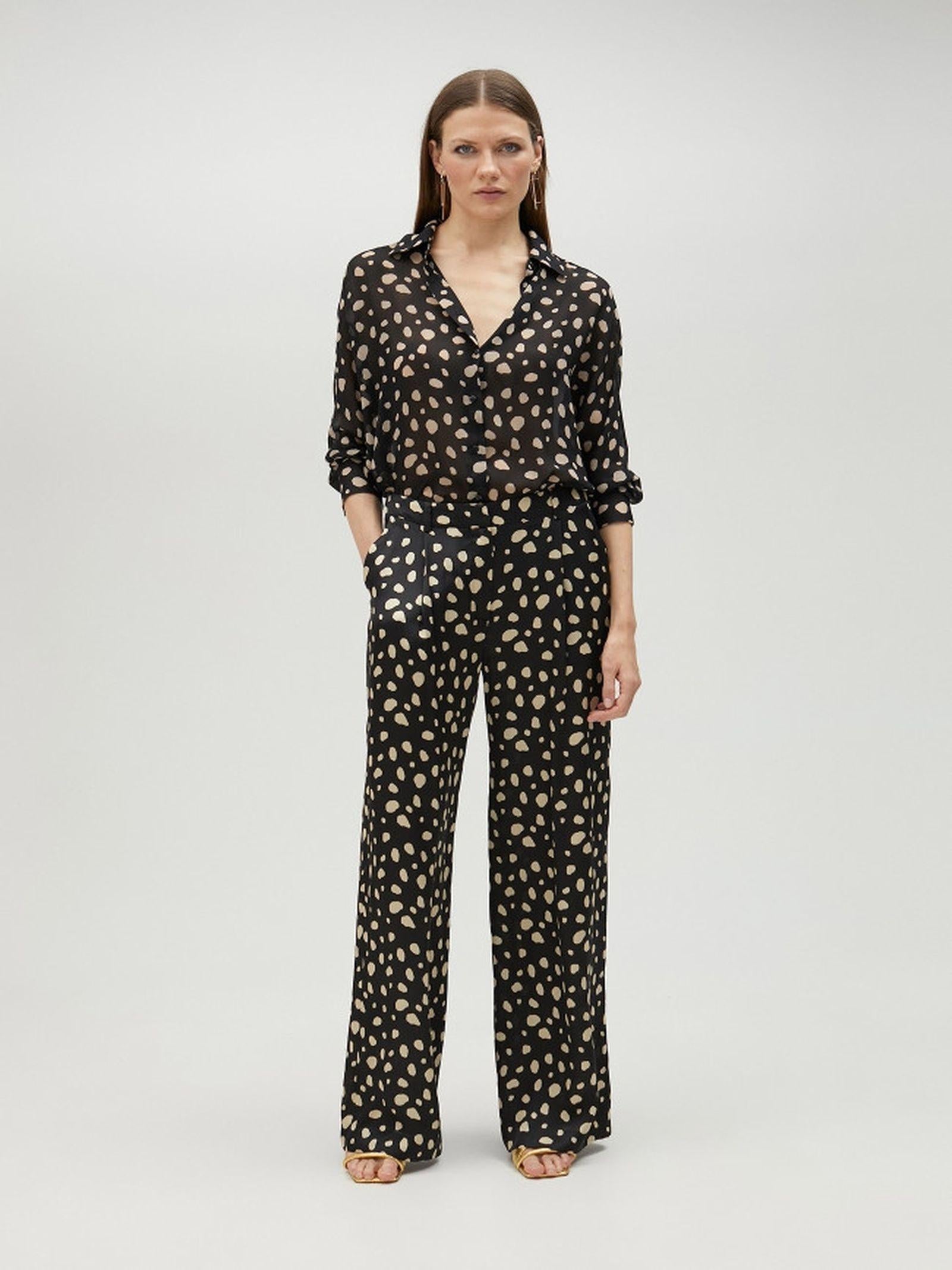 Pantalone palazzo a pois MS2514012 1N0 MAITE 