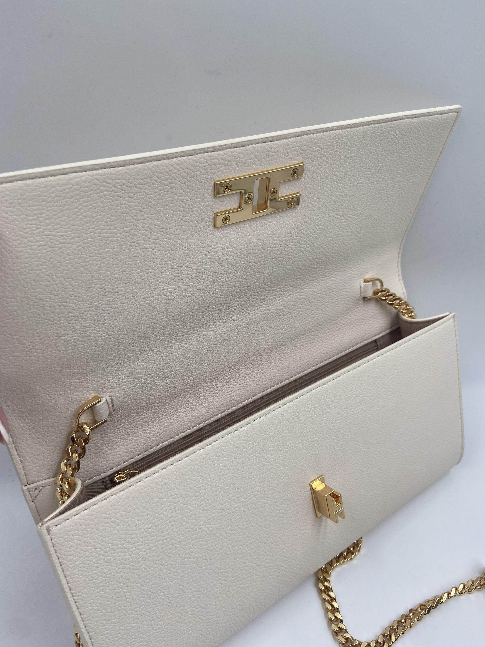 Baguette con tracolla e placca logo - Elisabetta Franchi BS32A51E2 193 ELISABETTA FRANCHI 