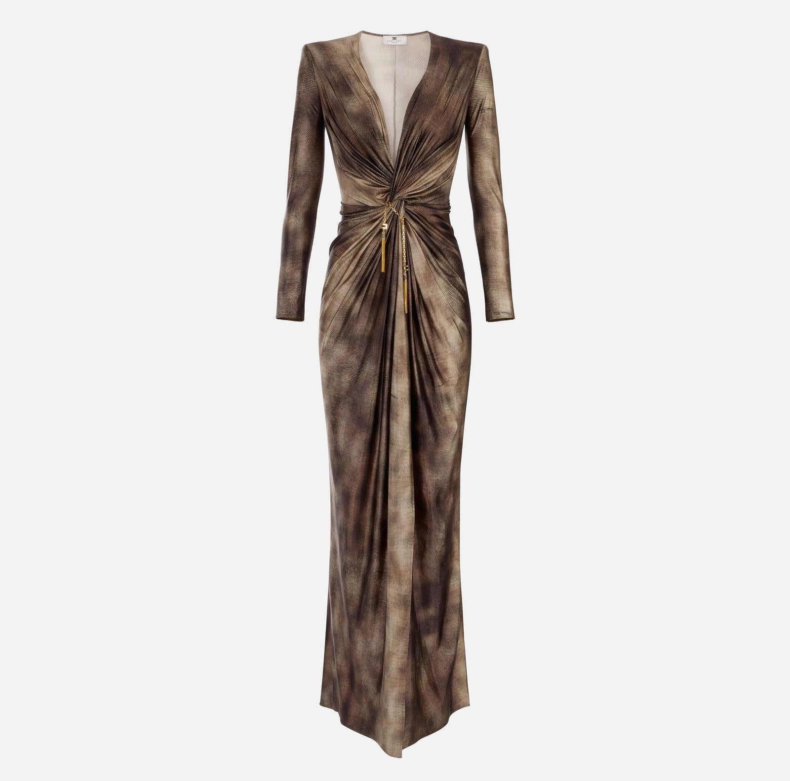 Abtio in lycra stampa pitone - Elisabetta Franchi ABR3557E2 EL1 ELISABETTA FRANCHI 
