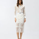 Gonna in pizzo 106664A381 Z05 PINKO 