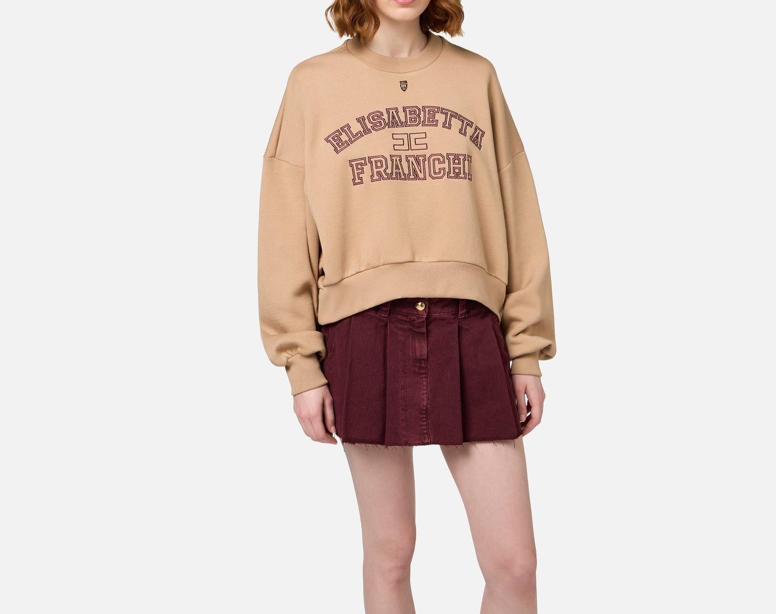 Felpa cropped MD00346E2 032 ELISABETTA FRANCHI 