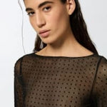 Maglia in tulle con strass 103911-A220 Z99 PINKO 