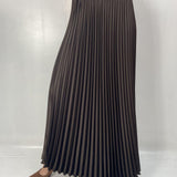 Gonna in raso plissè SK1183 MORO OFELIA 