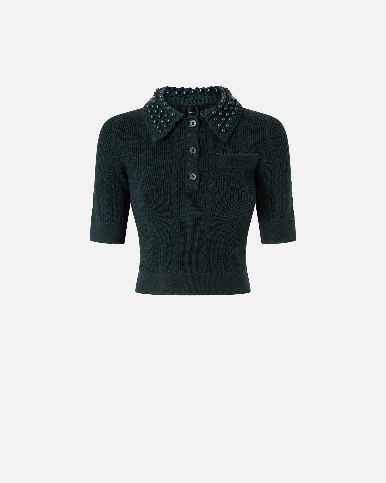 Maglia con perle 105484A2QZ X34 PINKO 