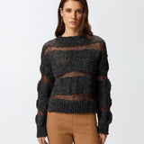 Maglione in jacquard 105688A2U3 ZI9 PINKO 