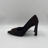 Dècolletè in pelle scamosciata 2470 MORO SPAZIO MODA 