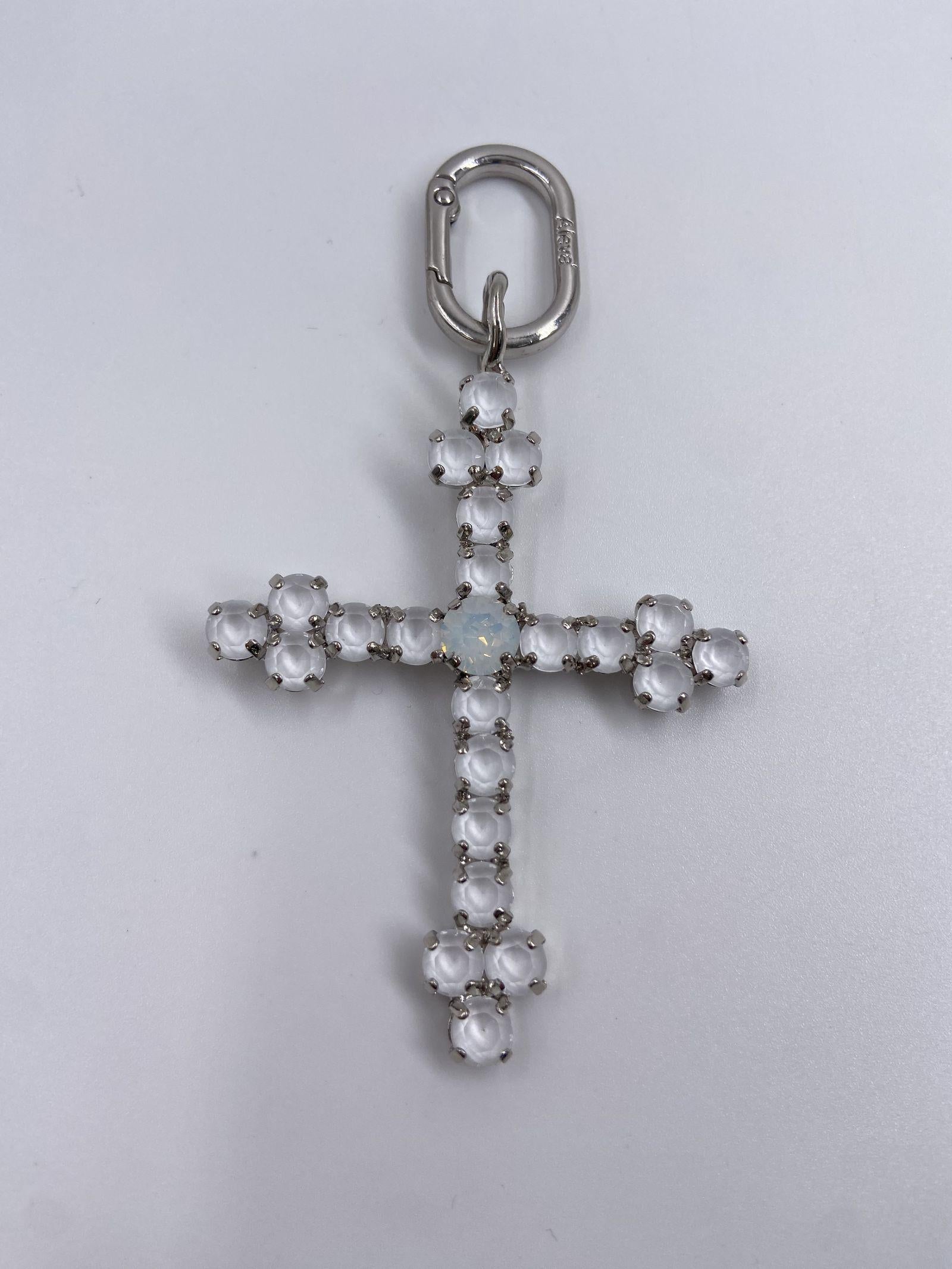 Ciondolo Croce Bizantina - Alevà BIZANTINA ARGENTOBIANCO ALEVA' 