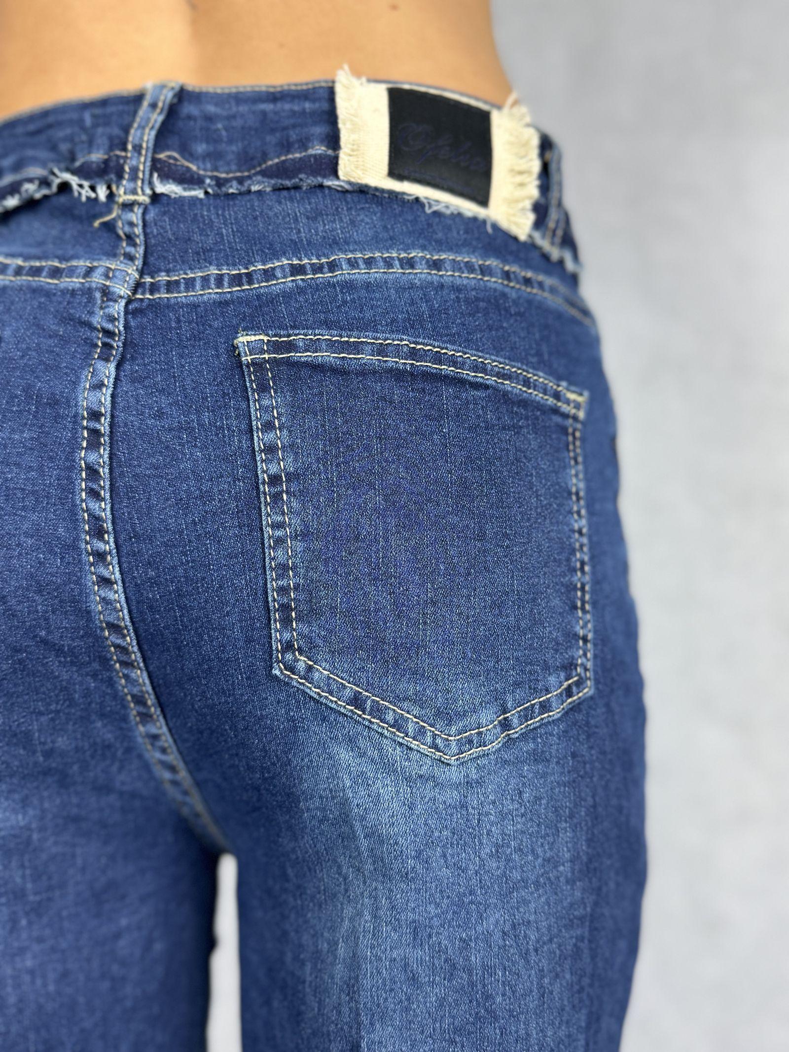 Jeans scuro vita alta gamba dritta 824105JC766 DENIM OFELIA 