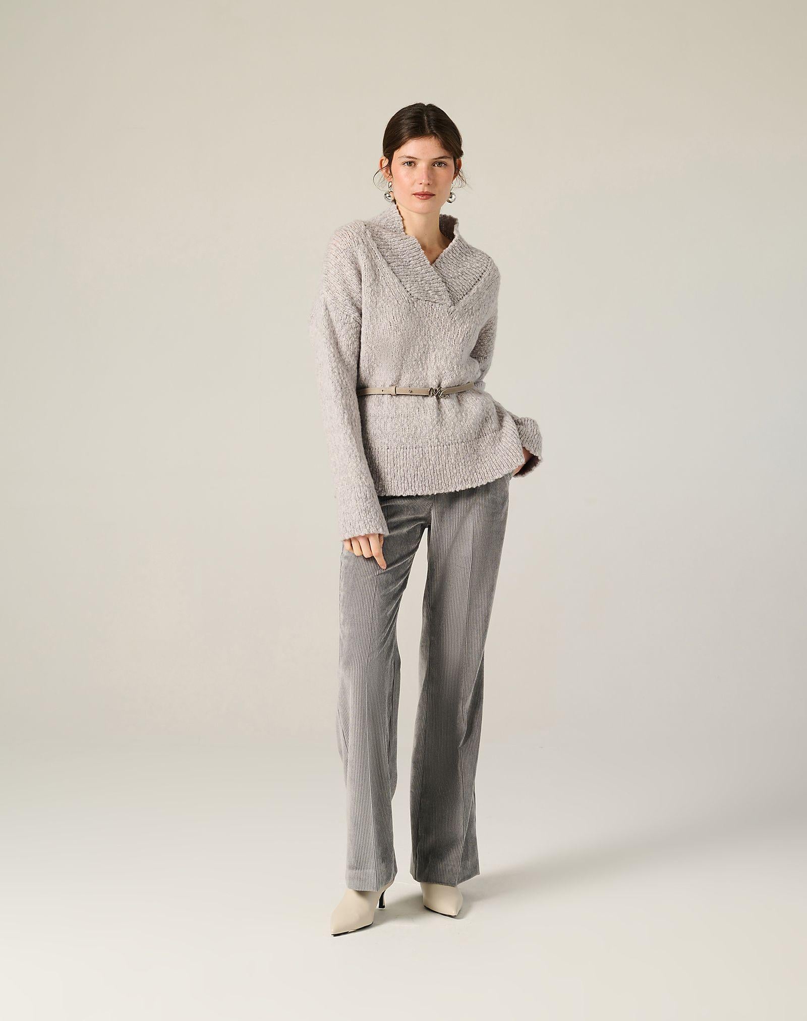Pantalone flare in velluto P093PU MG826 MANILA GRACE 