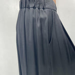 Gonna in raso con pieghe SK1027 NERO OFELIA 