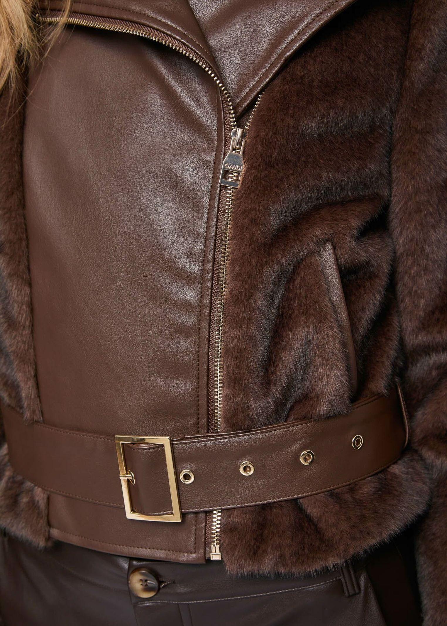 Giacca biker con cintura 521FD39004 3355 GAUDI' 