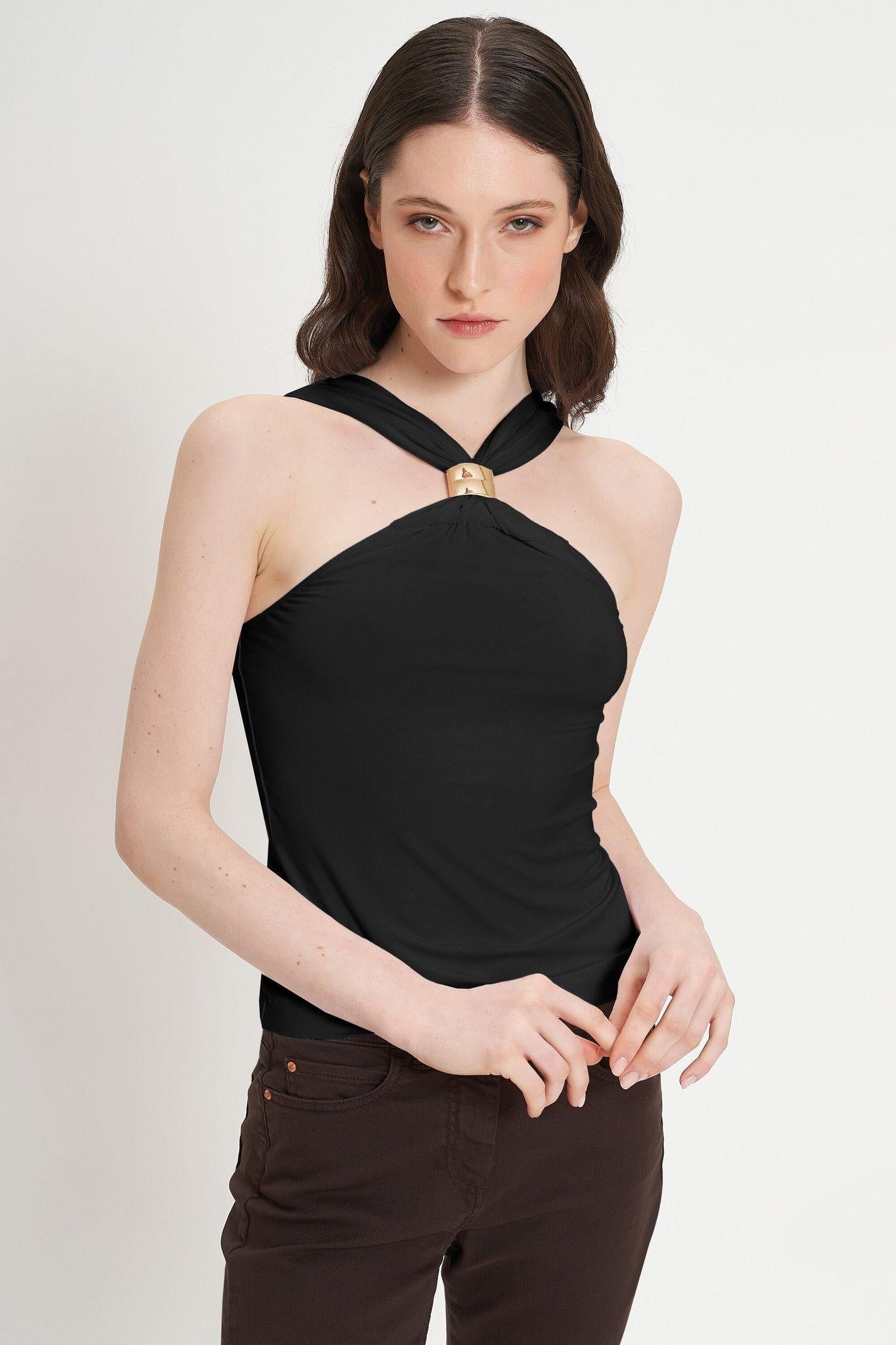 Maglia con passante oro - Carla G MOCO20D6 10 CARLA G. 