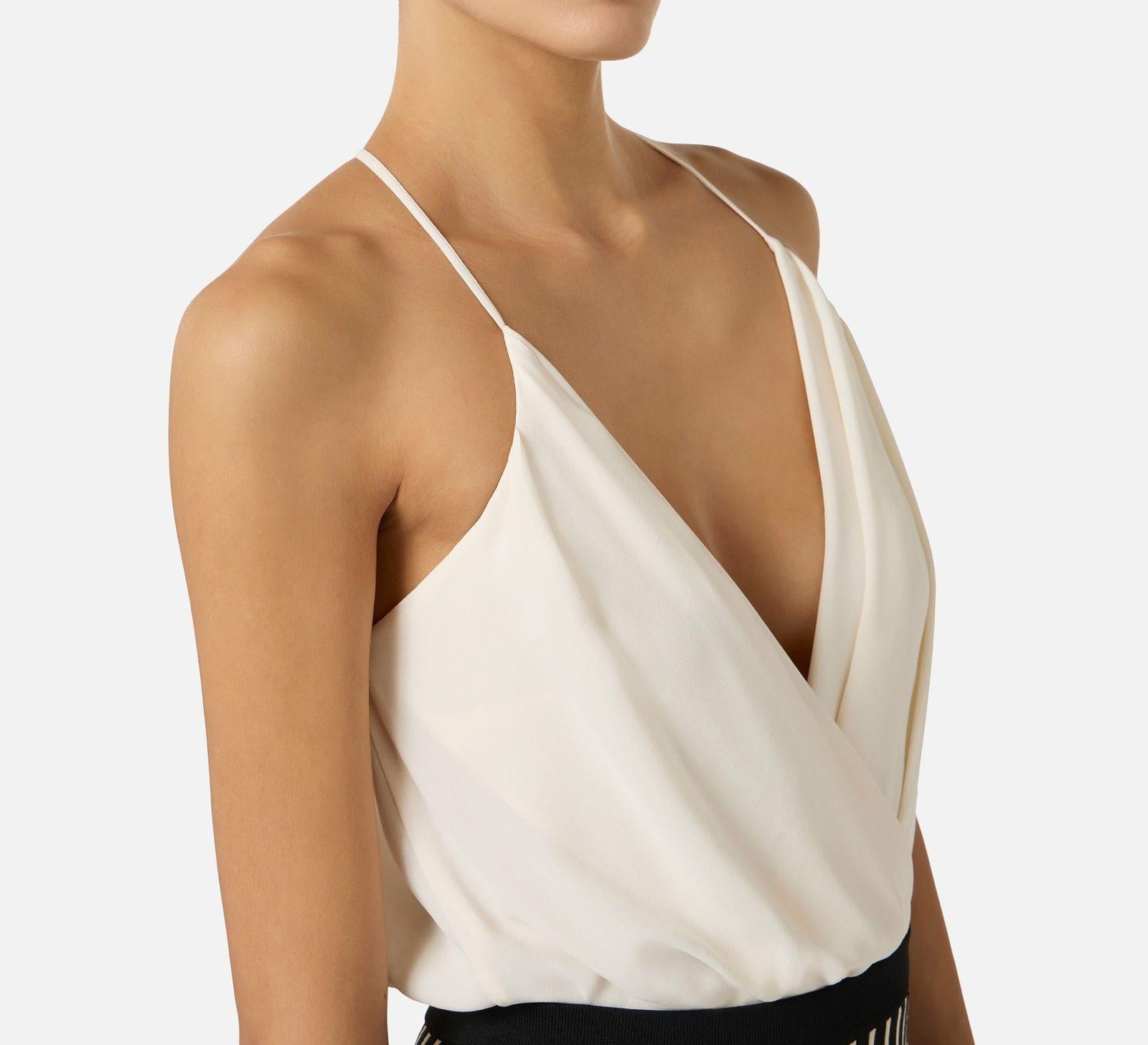 Body in georgette - Elisabetta Franchi BO01461E2 193 ELISABETTA FRANCHI 