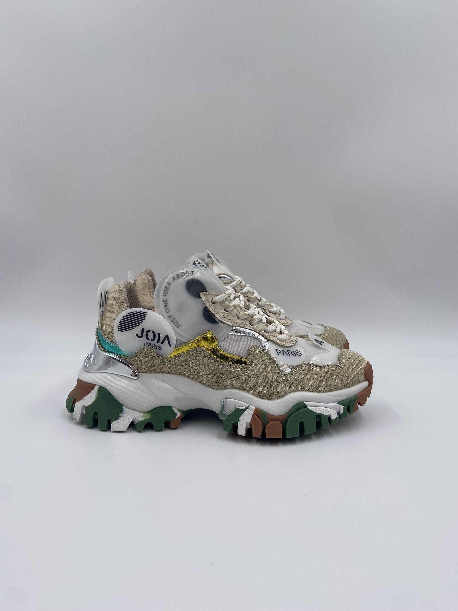 Sneakers bianco e oro F033A0101 01 JOIAPARIS 