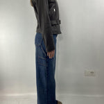 Giubbotto chiodo in pelle P104 NERO OFELIA 