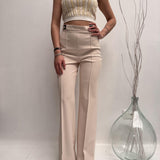 Pantalone con placca oro - Elisabetta Franchi PA00436E2 193 ELISABETTA FRANCHI 