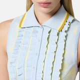 Abito in jacquard floreale con rouches - Elisabetta Franchi AM44Q51E2 DL5 ELISABETTA FRANCHI 