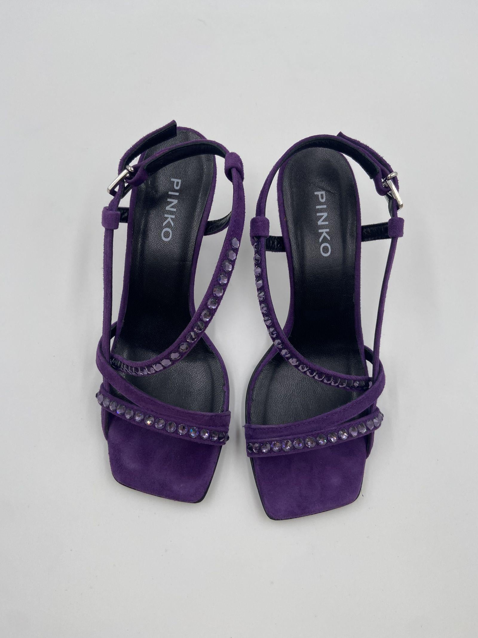 Sandalo scamosciato con strass - Pinko 100670-A0NZ J11 PINKO 