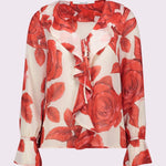 Camicia in fantasia con rouches 511FD45007 51104701 GAUDI' 